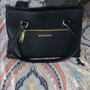 max studio black purse used !